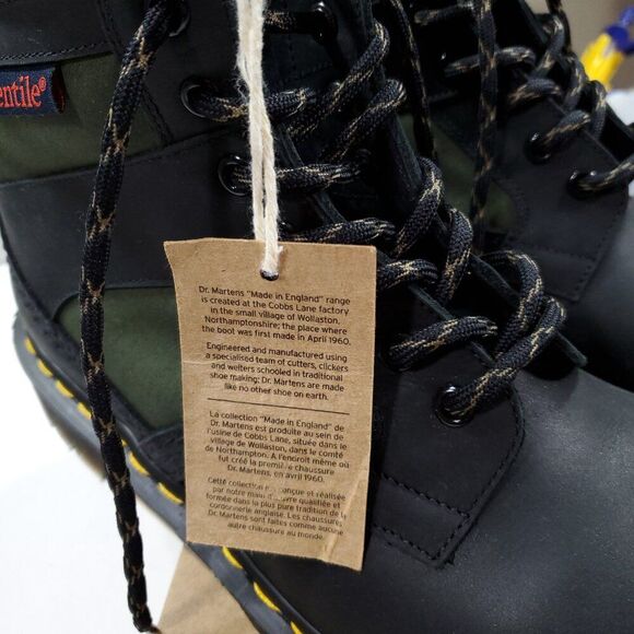 READ Dr. Martens Made In England Ventile Padded Panel Green Black UK Size 9 Doc - Picture 5 of 11